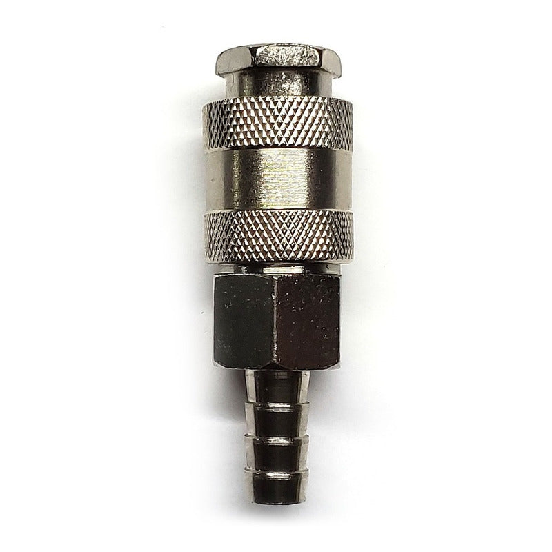 Cople rápido con espiga de 3/8", fabricado en latón y un recubrimiento en niquel.