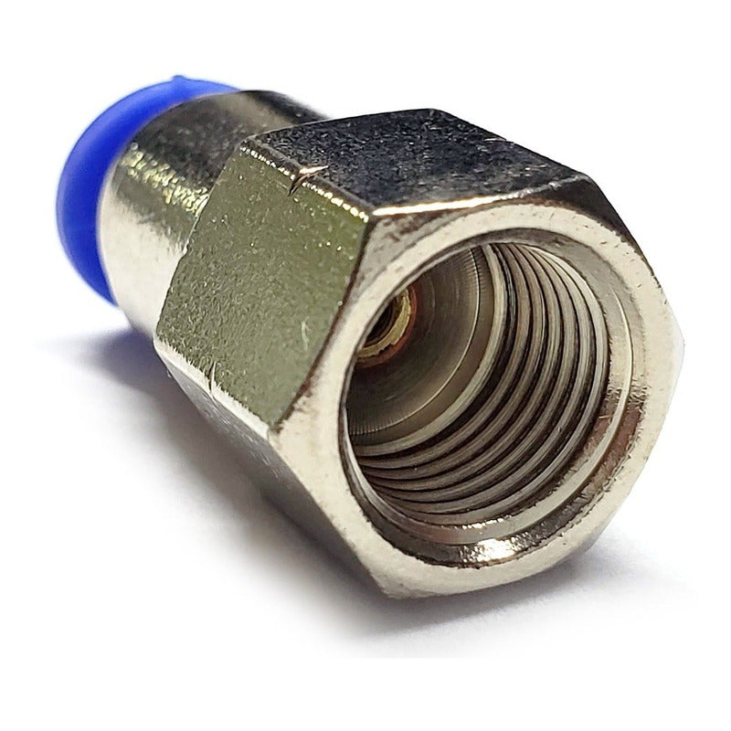 10 Pz De Conector/racor Neumático Recto Hembra 1/8 X 1/8