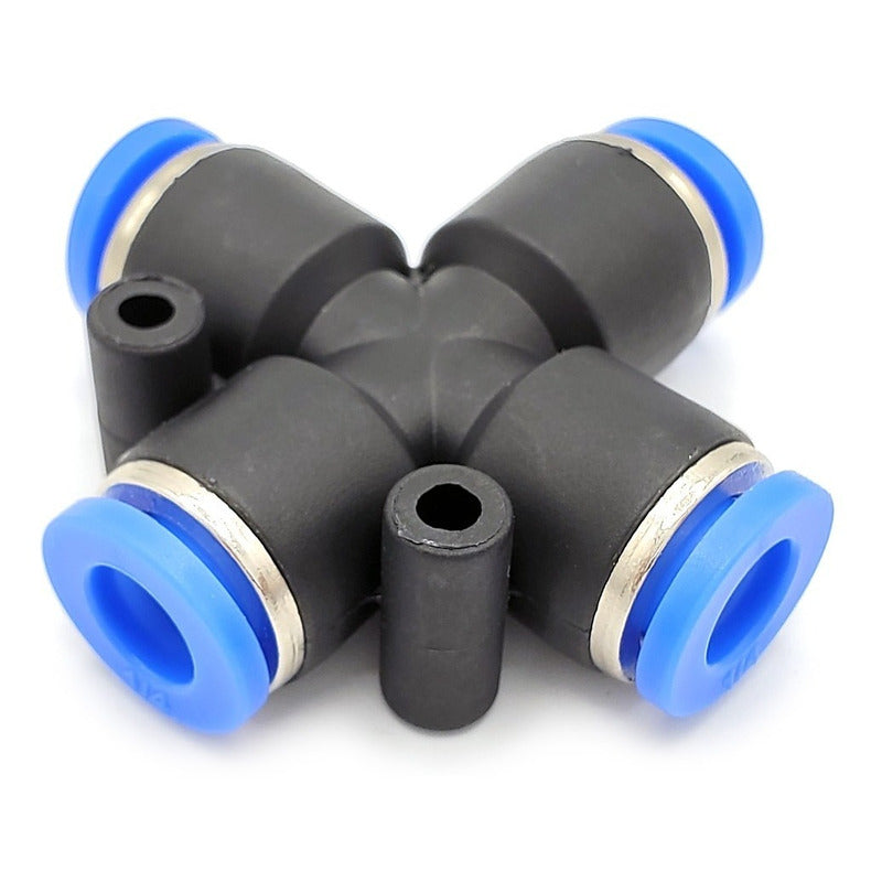 5 Pcs Cross Pneumatic Union Fitting 1/4