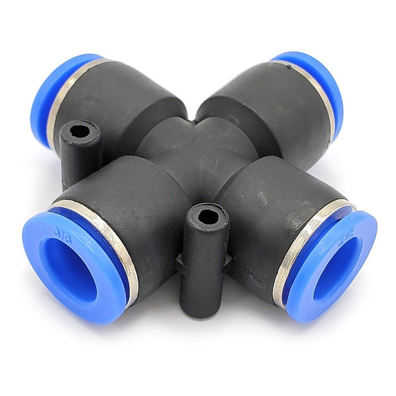 5 Pcs Cross Pneumatic Union Fitting 3/8