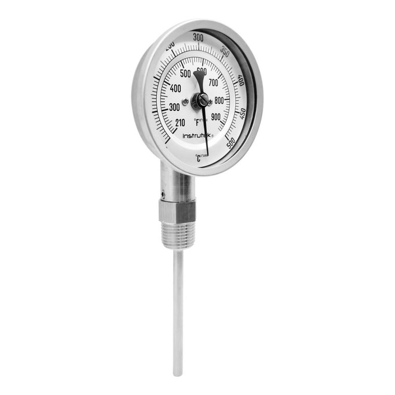 Oven Thermometer 3 INCH 100 TO 500°C, 4" Stem, 1/2" Thread