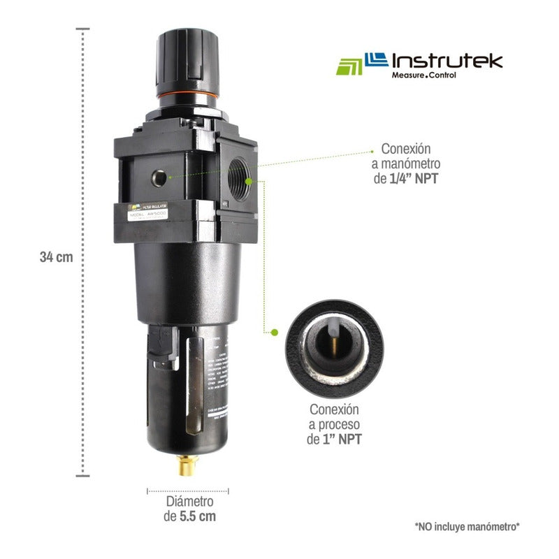 Filtro - Regulador De Aire 1 PLG P/ Compresor