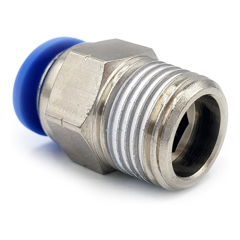 10 Pcs Straight Pneumatic Quick Connector/Fitting 3/8 Npt X10mm