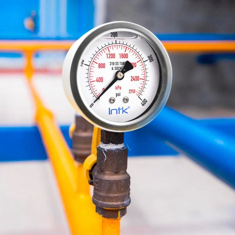 Manometer for petrochemical and water handling 400 Psi with 1/4