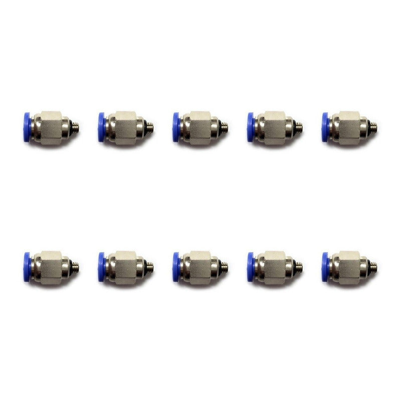 10 Pz De Conector/racor Rápido Neumático Recto M5 X 5mm