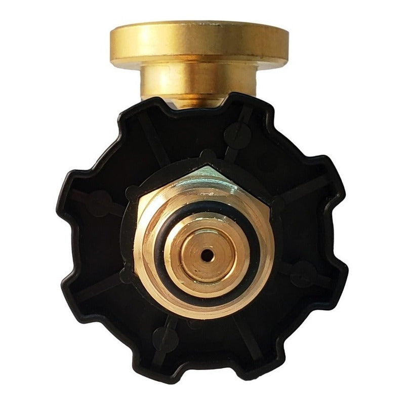 Manómetro medidor - adaptador de gas LP fabricado en latón.