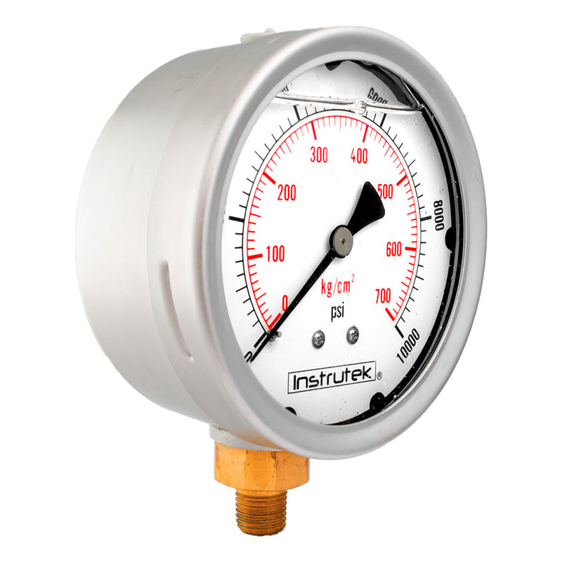 Manómetro 4", lleno de líquido (O.E.M.), 1/4" NPT, inferior, 10000 psi-kg/cm2