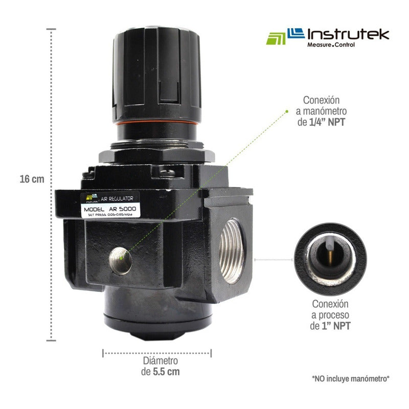 Regulador De Presión Neumático 1 PLG 120 Psi