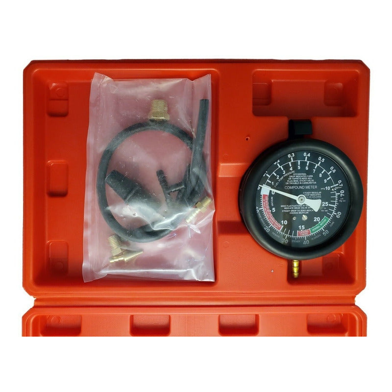 Vacuum Gauge Tester for Gasoline Pump -28 inHg to 10 Psi