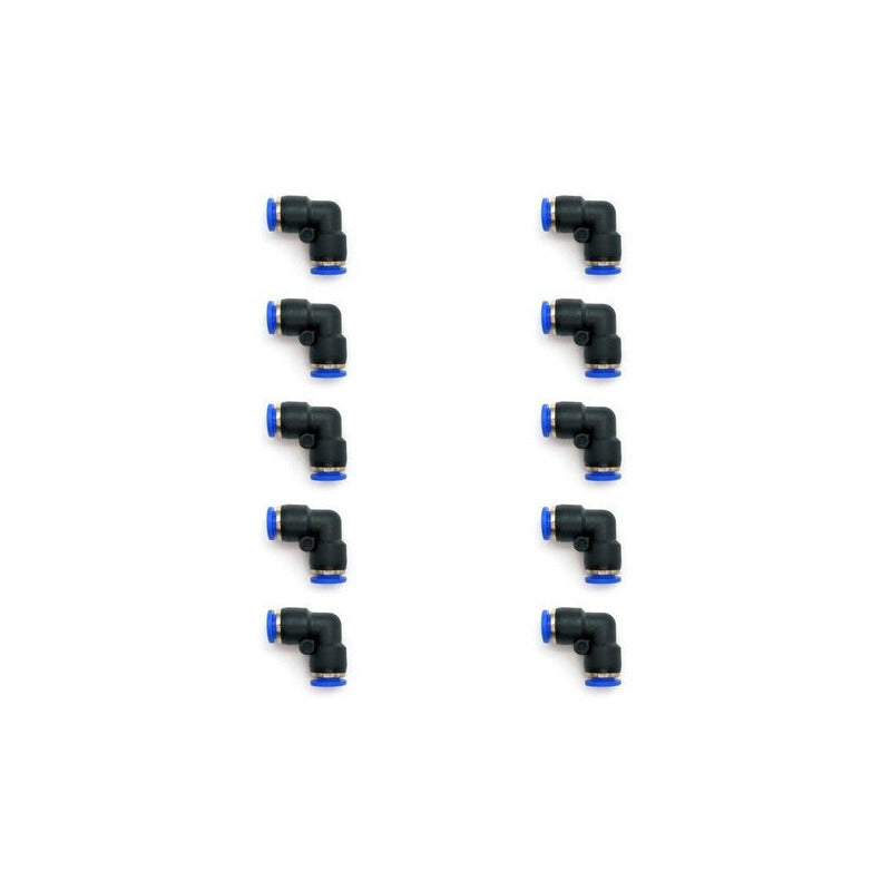 10 Pcs Pneumatic Union Fitting Elbow 8 Mm X 8 Mm