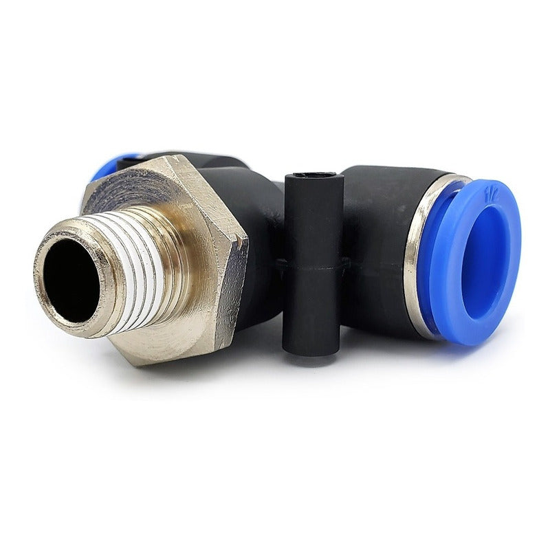 5pz Racor Neumático En Tee 1/4 Npt X 1/2