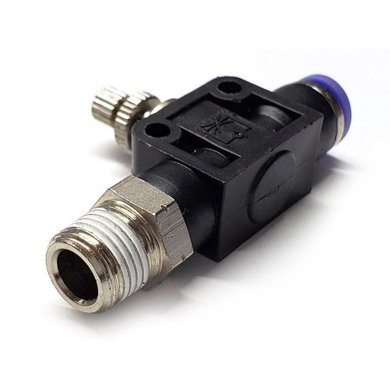 Straight Pneumatic Flow Regulator/Connector 1/8 Npt X 4mm