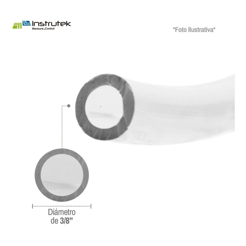 Transparent Polyurethane Air Tubing Hose 3/8 25 Mts