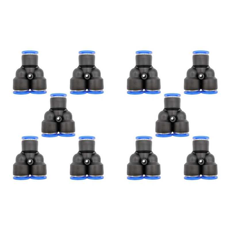 10 Pz Racor Unión Neumático Yee 12mm