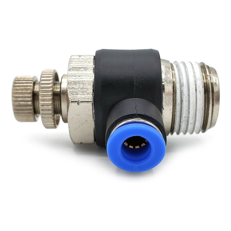 Regulador de flujo, 1/2" NPT x 6 mm