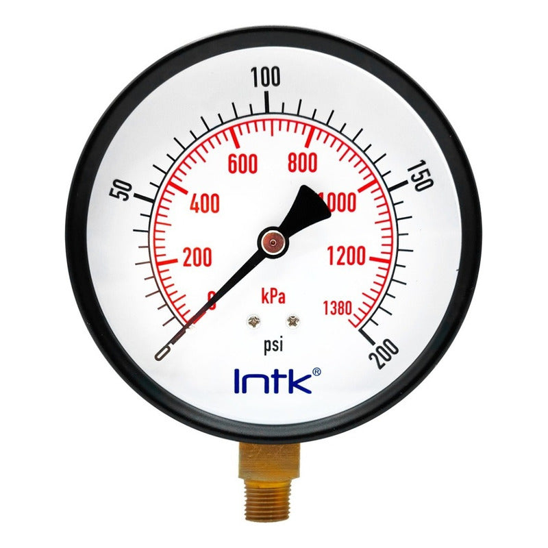 Pressure Gauge For Compressor Dial 4 PLG 200 Psi (air, Gas)