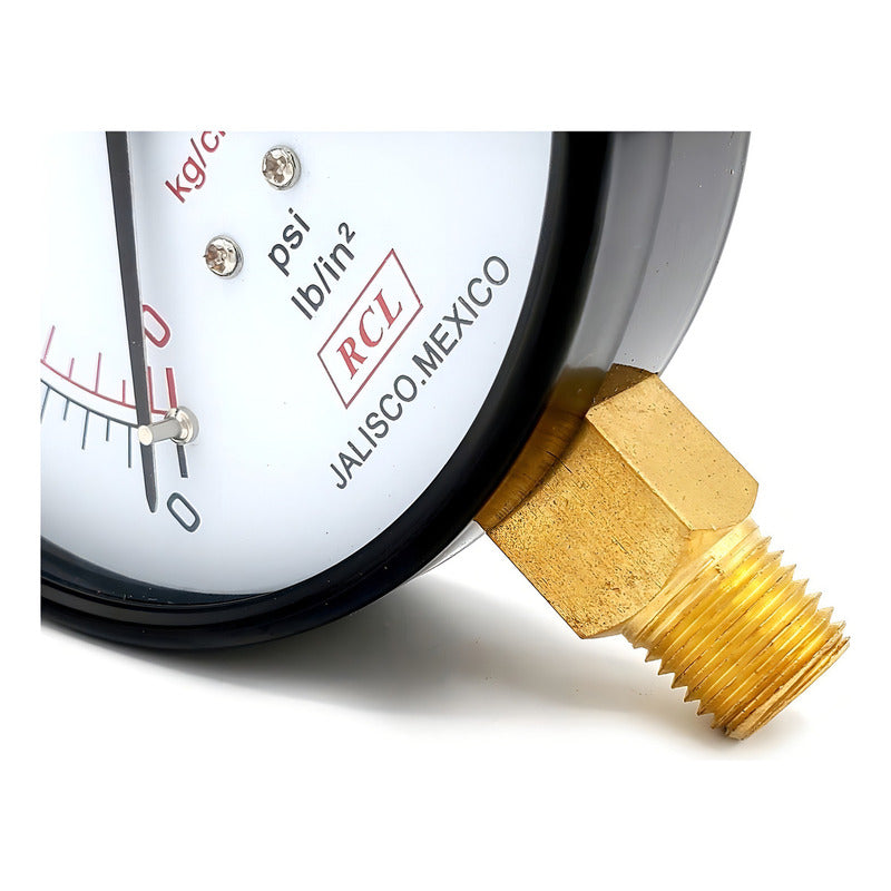 Manómetro Para Compresor Carátula 3.5 PLG 600 Psi (aire,gas)