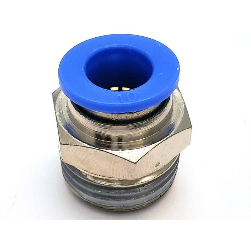 5 Pcs Straight Pneumatic Quick Connector/Fitting 1/2 Npt X 10mm