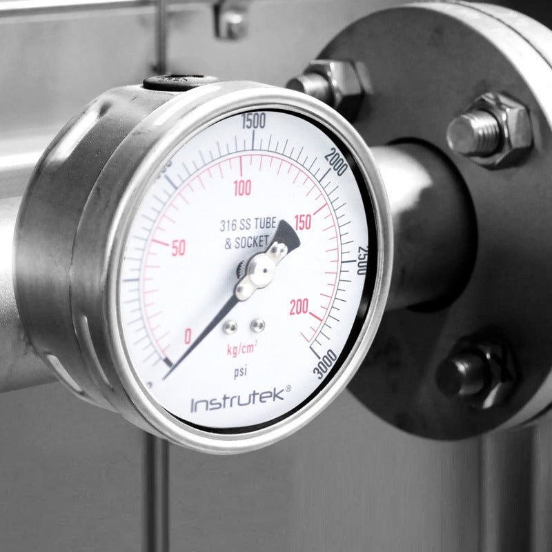 Fully Stainless Steel High Pressure Gauge 4 PLG, 3000 Psi