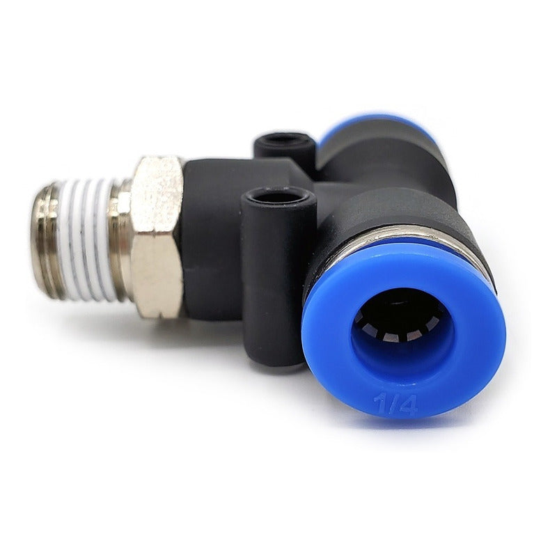 5pz Racor Rápido Neumático En Tee 1/8 Npt X 1/4
