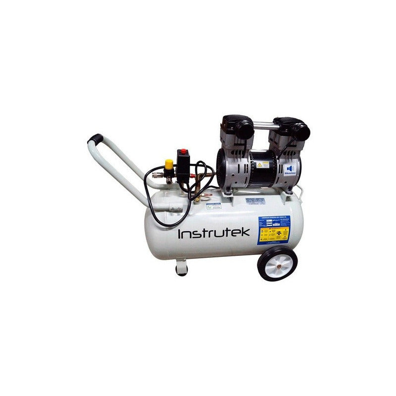 Compresor libre de aceite de 2 HP (Potencia pico de 3 HP), tanque horizontal de 50 litros.