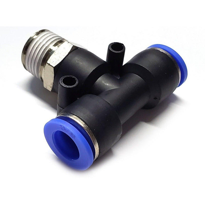 5pcs Pneumatic Tee Fitting 3/8 Npt Male X 3/8 Mang.