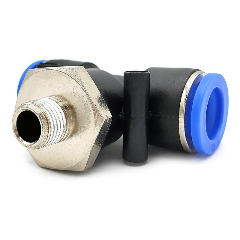 5pz Racor Rápido Neumático En Tee 1/8 Npt X 12mm