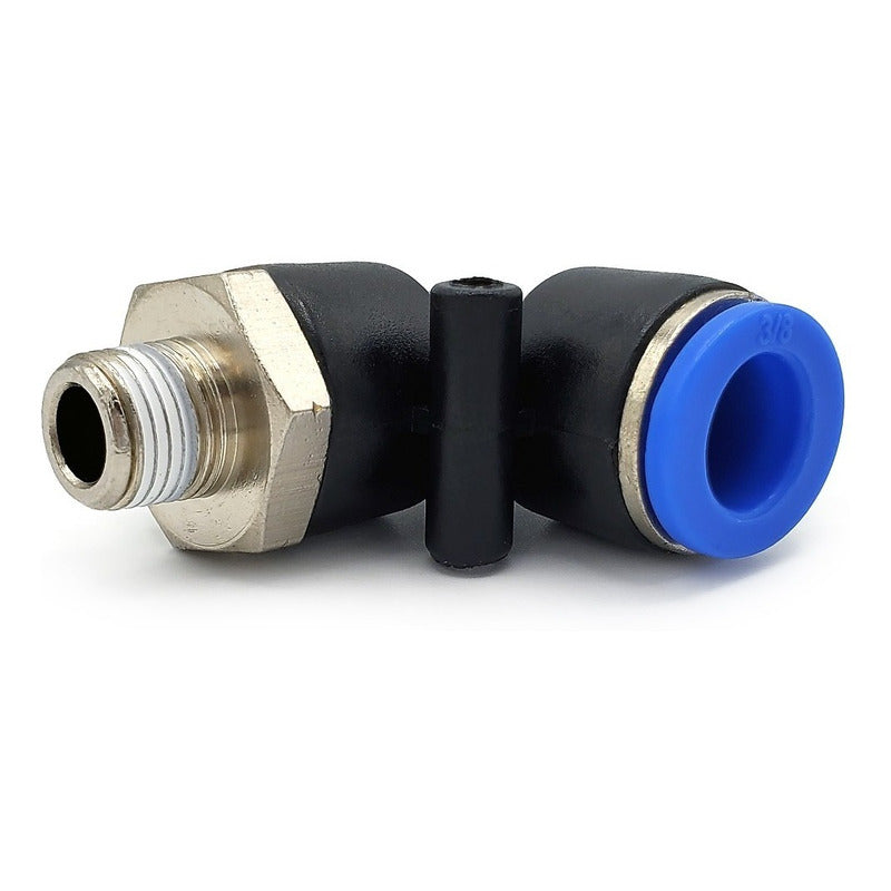 5 Pz De Conector/racor Rápido Neumático Codo 1/8 Npt X 3/8