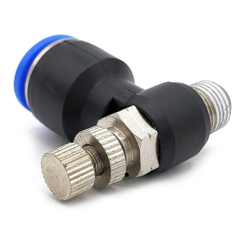 Connector / Pneumatic Flow Regulator Elbow 1/8 Npt X 3/8