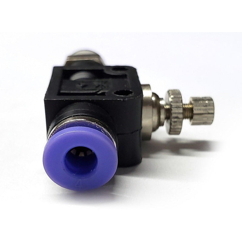 Straight Pneumatic Flow Regulator/Connector 1/8 Npt X 4mm