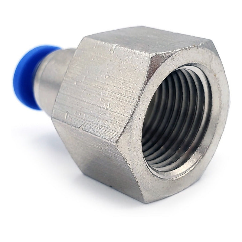 10 Pz De Conector/racor Neumático Recto Hembra 3/8 Npt X 6mm