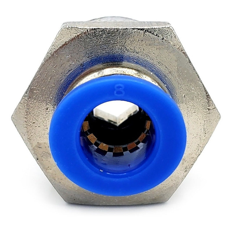 5 Pc of Straight Pneumatic Quick Connector/Fitting 1/2 Npt X 8mm