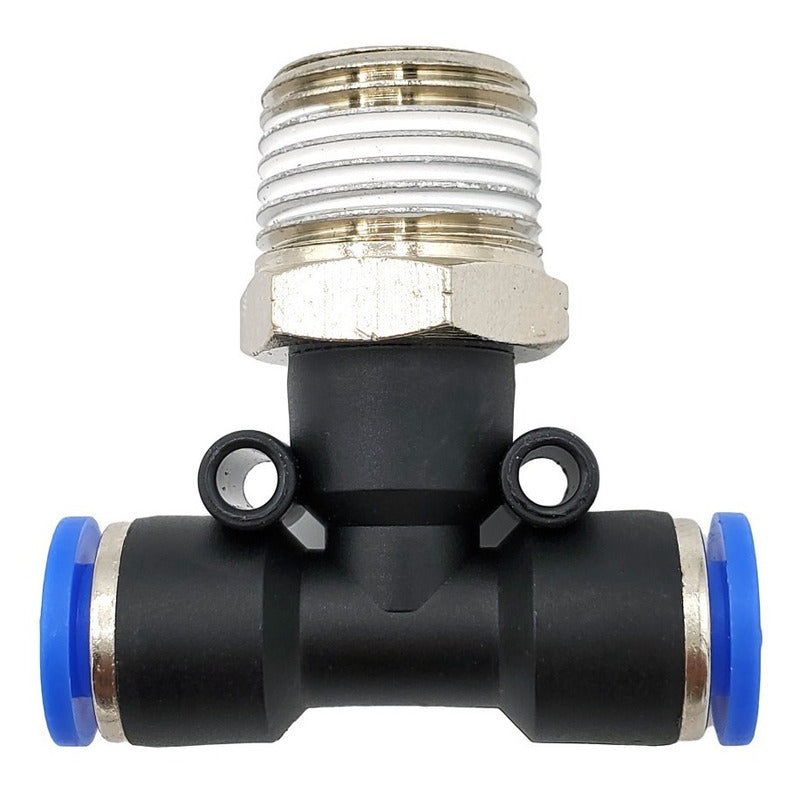 5pz Pneumatic Fitting On Tee 3/8 Npt X 6mm