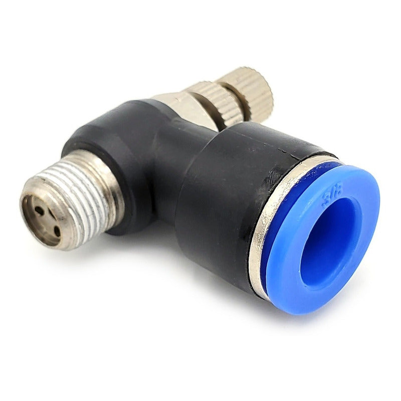 Connector / Pneumatic Flow Regulator Elbow 1/8 Npt X 3/8