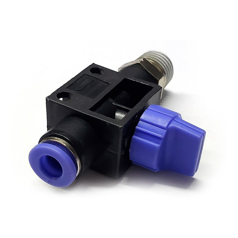 Straight Through Valve/Connector (on-off) 1/4 Npt X 6mm