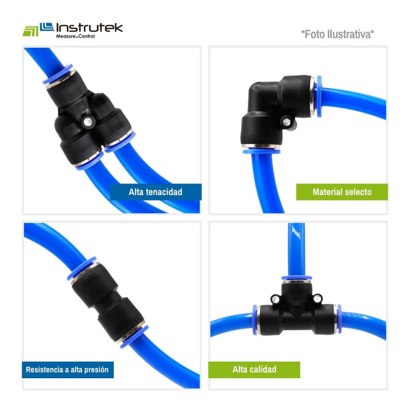 Manguera Para Aire (tubing) De Poliuretano Azul 4mm 200 Mts