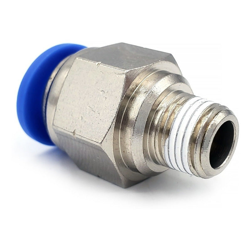 10 Pz De Conector/racor Rápido Neumático Recto 1/8 Npt X10mm