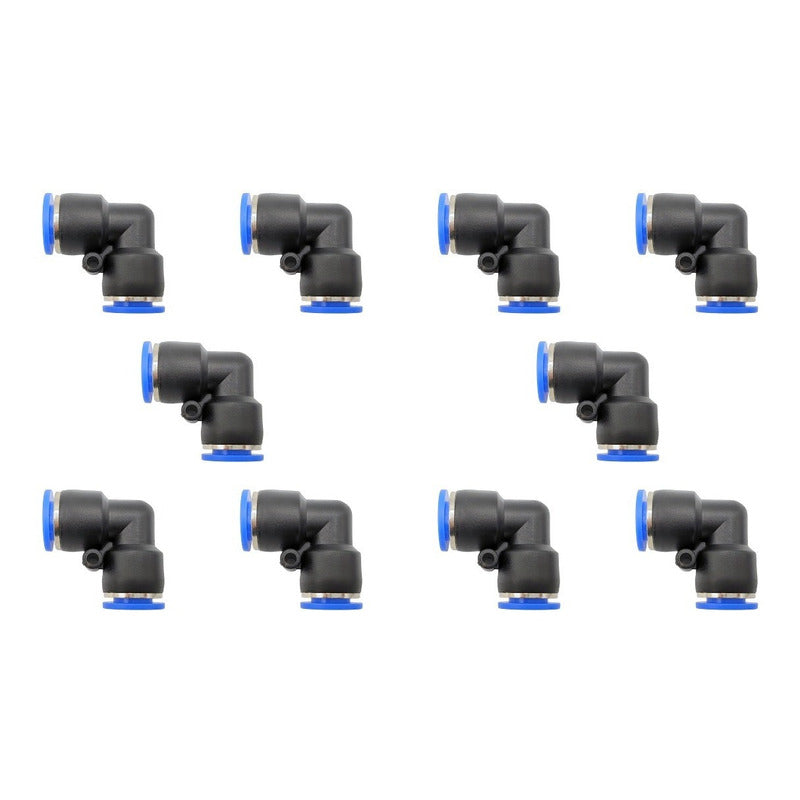 10 Pz Pneumatic Union Fitting Elbow 10mm