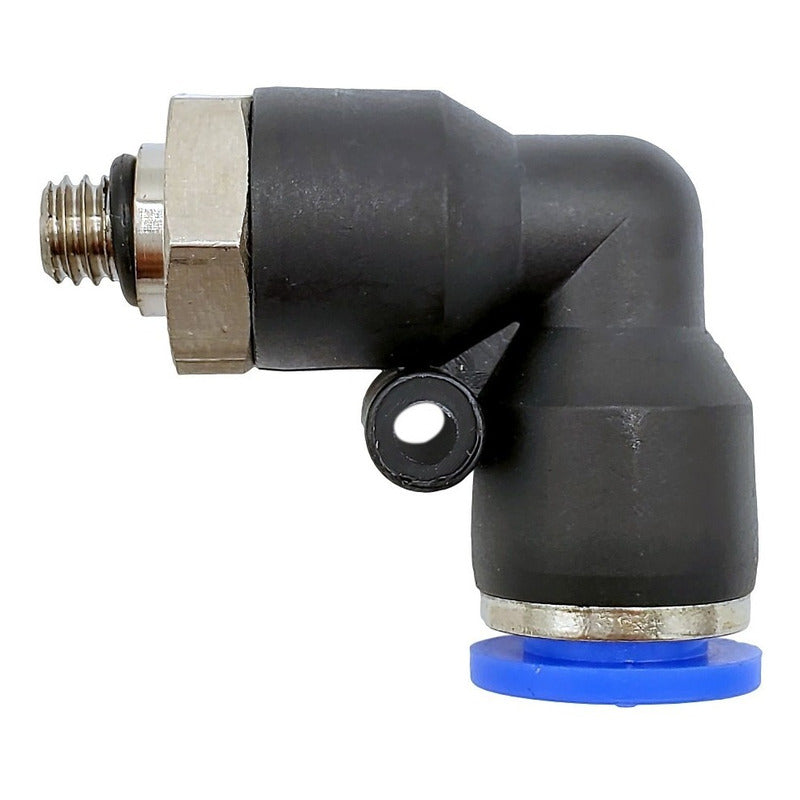 10 Pz De Conector/racor Rápido Neumático Codo M6 X 8mm