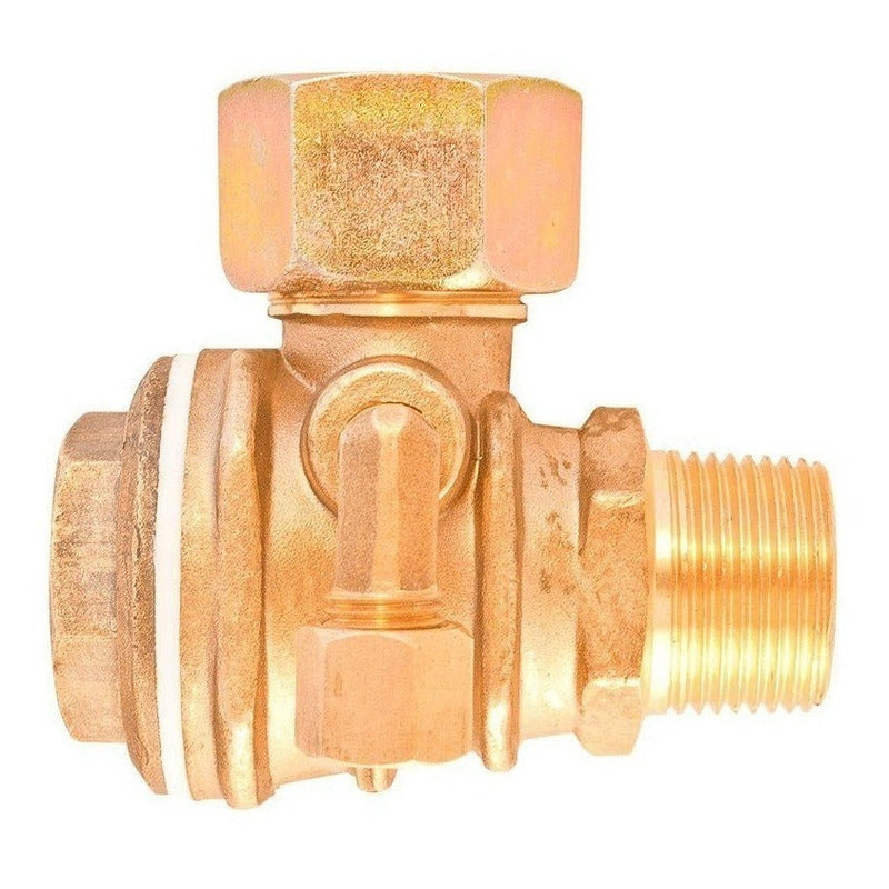 Válvula check, 3/4" NPT x 3/4" flare angular reforzada