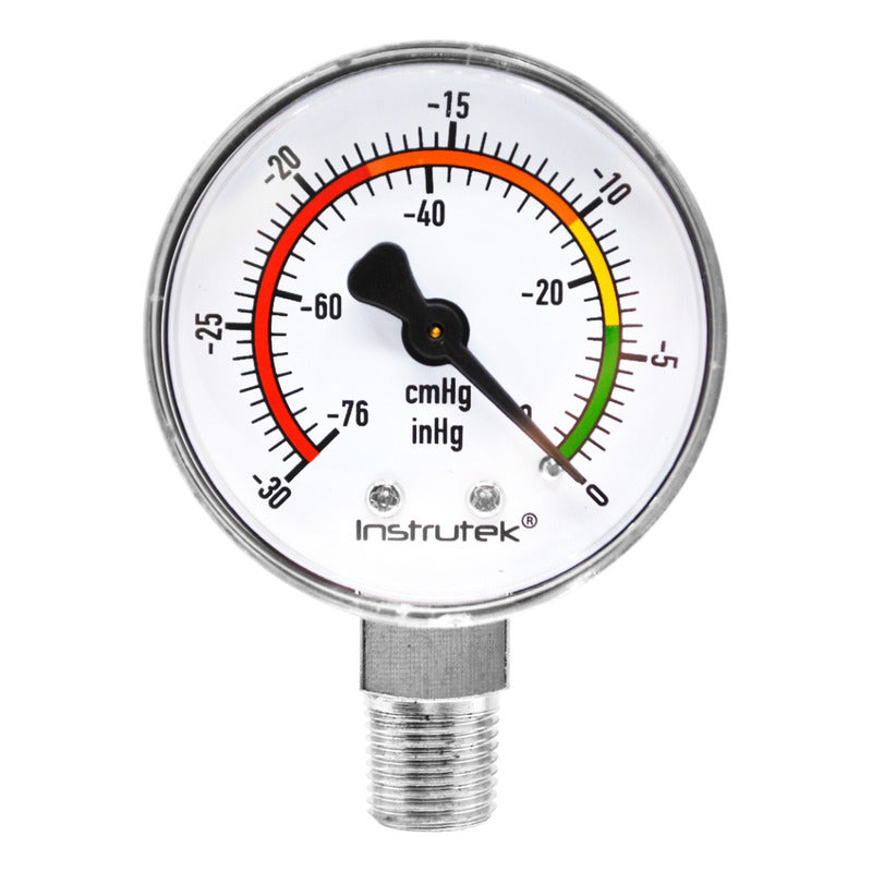 2 PLG Medicinal Oxi Vacuum Gauge, -30 Inhg (Dual Cmhg scale)
