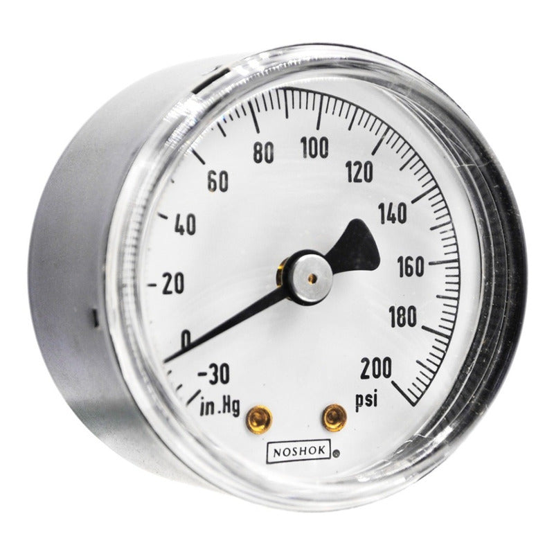 Manovacuómetro Car. 2 PLG -30 Inhg 200 Psi (equipo De Vacío)