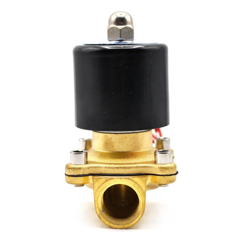 Válvula solenoide normalmente cerrada, cuerpo de latón, conexión a proceso de 1/4" NPT, 110 V.