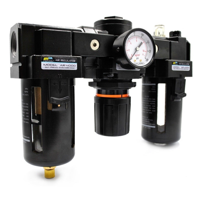 Filtro-regulador-lubricador 1/2 P/ Compresor Con Manómetro