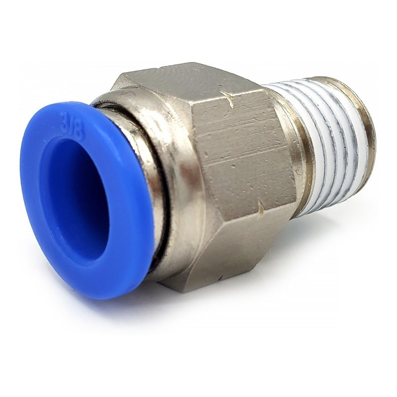 10 Pz De Conector/racor Rápido Neumático Recto 1/4 Npt X 3/8