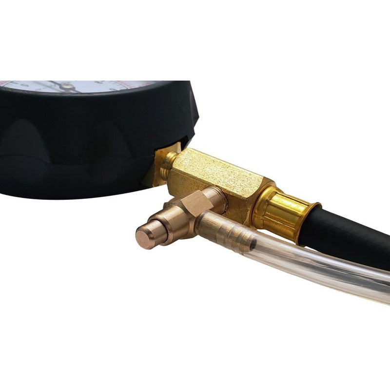 Manómetro seco para presión de bomba de gasolina, escala dual 0 a 140 psi - 11 bar. Cuenta con juego de herramientas para inyector de combustible.