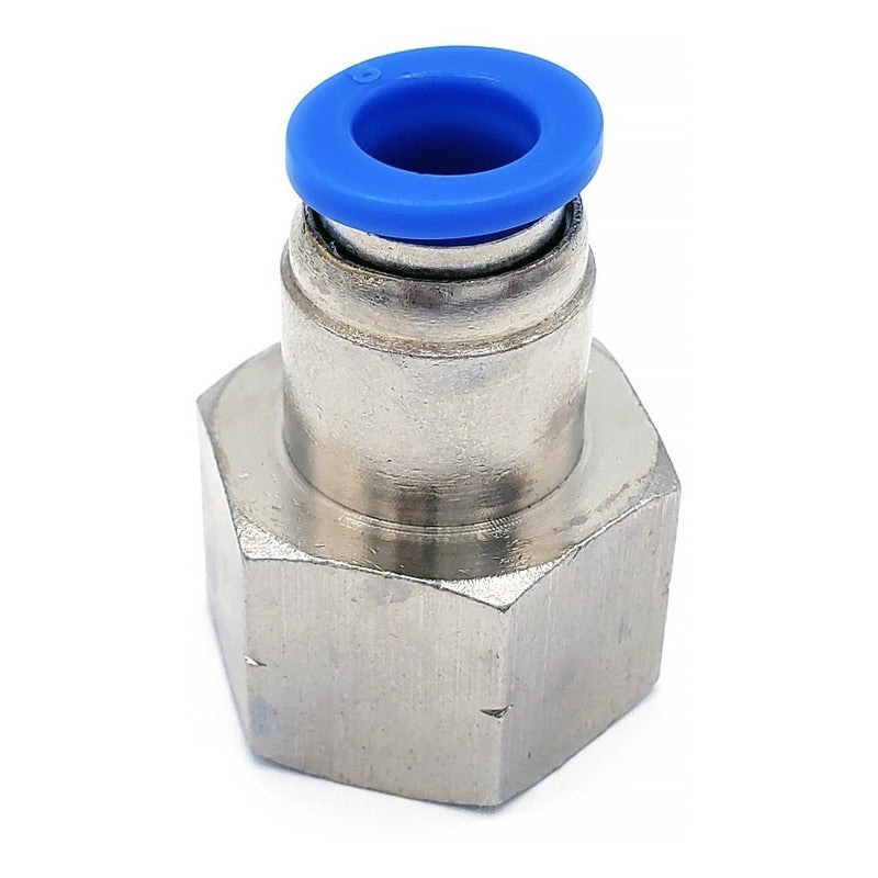 10 Pz De Conector/racor Neumático Recto Hembra 3/8 Npt X 8mm