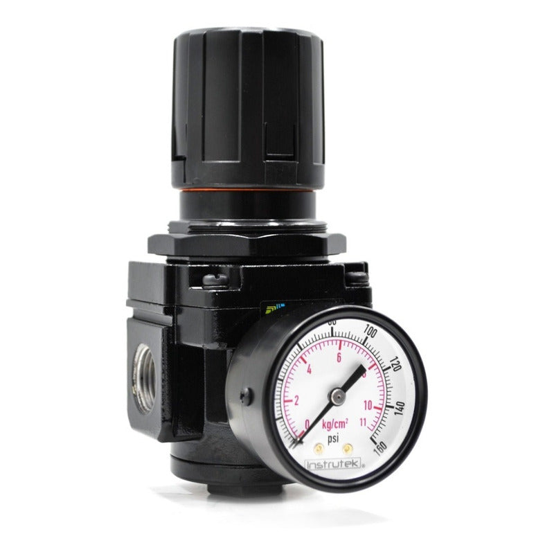 Regulador De Presión Neumático 1/2 120 Psi Con Manómetro