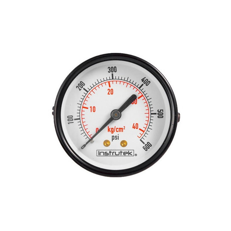 Manómetro 2.5", estándar, 1/4" NPT, posterior, 600 psi-kg/cm2