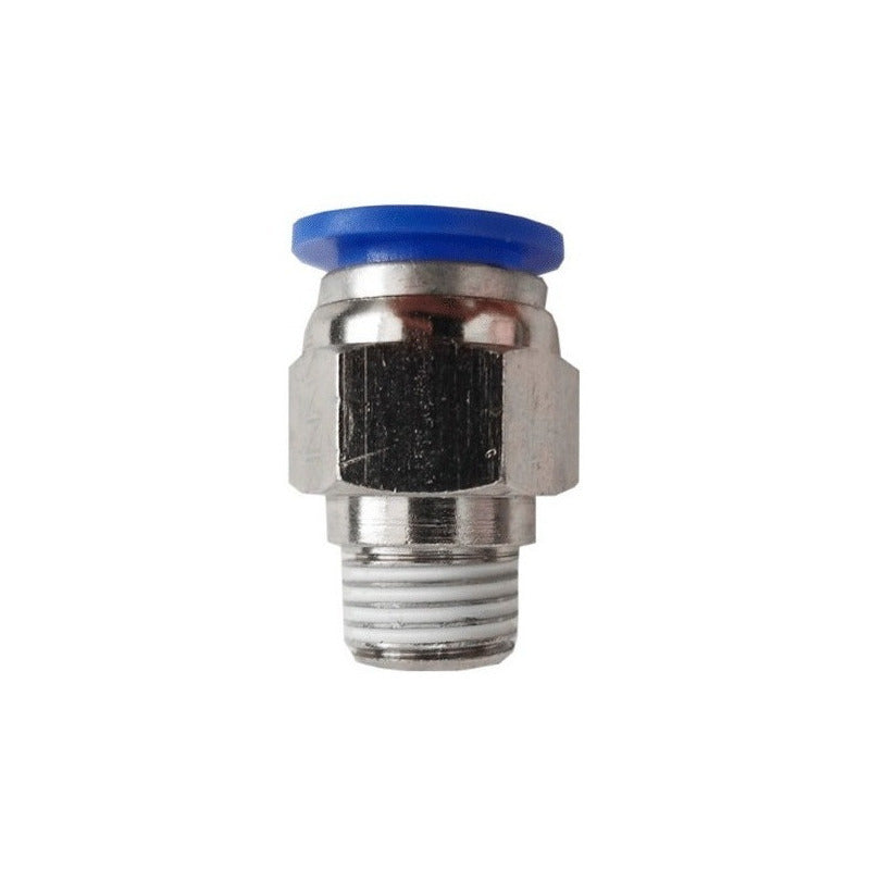 10 Pcs Straight Pneumatic Quick Connector/Fitting 1/4npt X 12mm